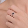 Anello Solitario con Diamante Nero RBC