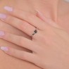 Anello Solitario con Diamante Nero RBC
