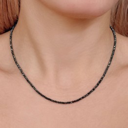 Collana di Diamanti Neri a Rondella 23 Ct.