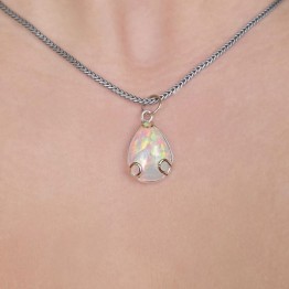 Catenina Snake con Pendente di Opale Etiope