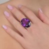 Anello in Bronzo con Ametista Ovale 33,50 Ct.