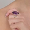 Anello in Bronzo con Ametista Ovale 33,50 Ct.
