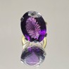 Anello in Bronzo con Ametista Ovale 33,50 Ct.