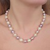 Necklace Pearl Baroque with core Multicolor Ø 9/11 mm