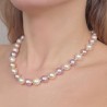 Necklace Pearl Baroque with core Multicolor Ø 9/11 mm
