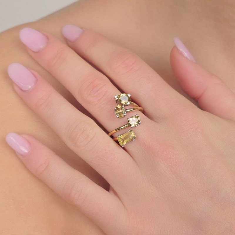 Anello con Eliodoro Multiforme 4,30 Ct.