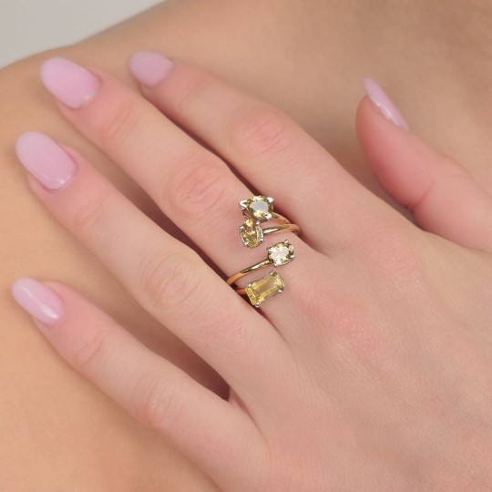 Anello con Eliodoro Multiforme 4,30 Ct.