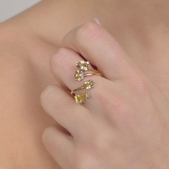 Anello con Eliodoro Multiforme 4,30 Ct.