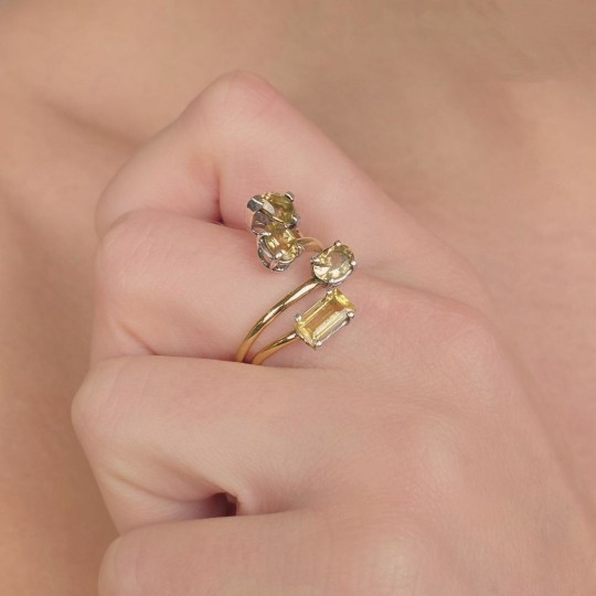 Anello con Eliodoro Multiforme 4,30 Ct.