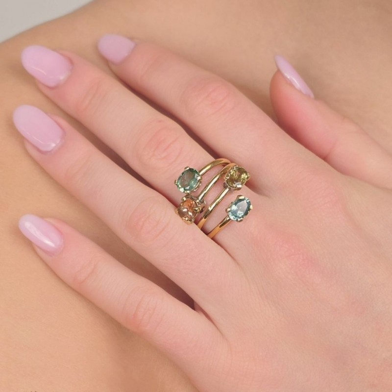 Anello in Bronzo con Tormaline 3,50 Ct.