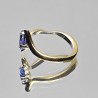 Bronze ring and 925 ‰ silver with 1.42 ct oval tanzanite.