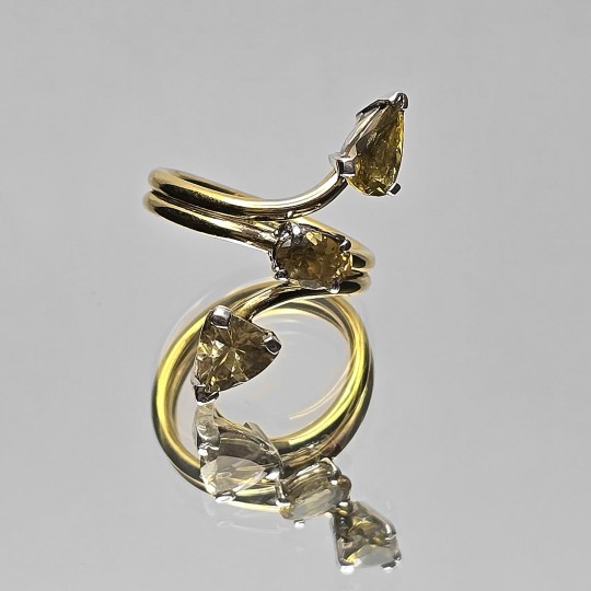 Anello Trilogy con Eliodoro 2,43 Ct.