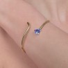 An opposite bracelet with Tanzanite Trilliant 1.65 ct.