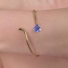 An opposite bracelet with Tanzanite Trilliant 1.65 ct.