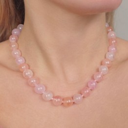 Collana di Morganite Sferica ø 11,5/12 mm