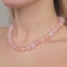 Spherical morganite necklace Ø 11.5 / 12 mm