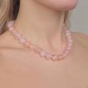 Spherical morganite necklace Ø 11.5 / 12 mm