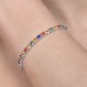 Bracciale Tennis con Zaffiri Multicolore
