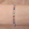 Bracciale Tennis con Zaffiri Multicolore