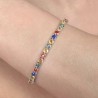 Bracciale Tennis con Zaffiri Multicolore
