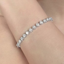 Bracelet Tennis Moissanite Synthetic ø 4 mm