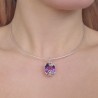 Semi-rigid collier with oval amethyst 17.03 ct.