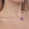 Semi-rigid collier with oval amethyst 17.03 ct.