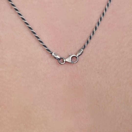 Pendente con Quarzo Lemon Ovale e Catenina Brunita