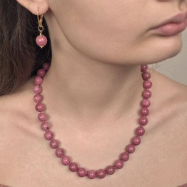 Parure : Collana e Orecchini con Rodonite