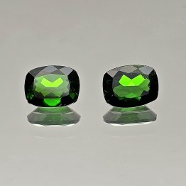 Coppia Pietre di Cromodiopside Rettangolare 3,94 Ct.