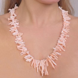 Collana di Corallo Rosa a Rametto ø 13/45 mm