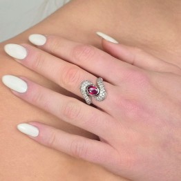Ring with Ruby and Diamonds