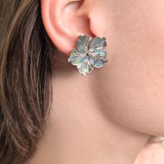 Orecchini Cinque Petali di Madreperla Abalone