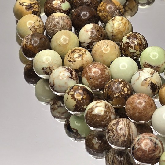 Filo di Crisoprasio Lemon Sferico ø 10,5/11 mm