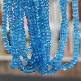 Filo di Apatite Neon Rondella Sfaccettata ø 3/4 mm