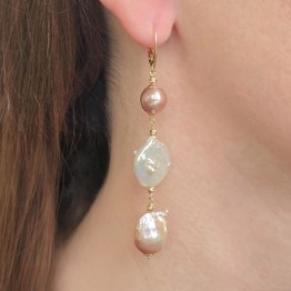 Earrings with Pearl Multiforme