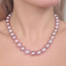 Collana di Perle Violetto Round