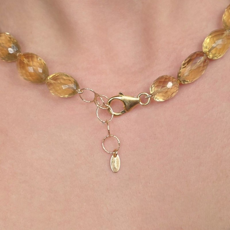 Collana di Quarzo Lemon Fumè a Sasso