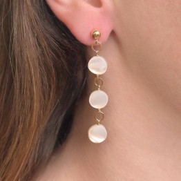 Orecchini a Rosario con Madreperla Bianca