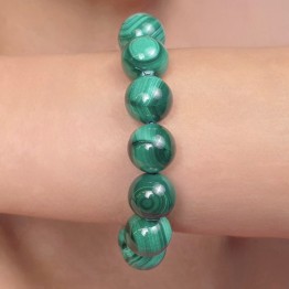 Bracciale con Elastico di Malachite ø 16 mm