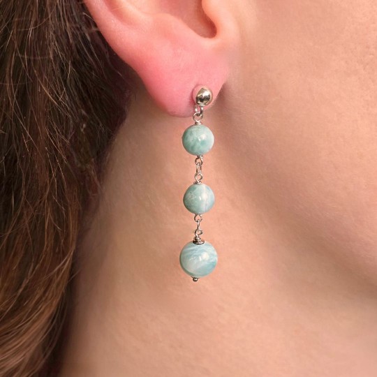 Orecchini a Rosario di Larimar