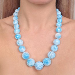Collana di Larimar Sferico ø 15,2/22,2 mm