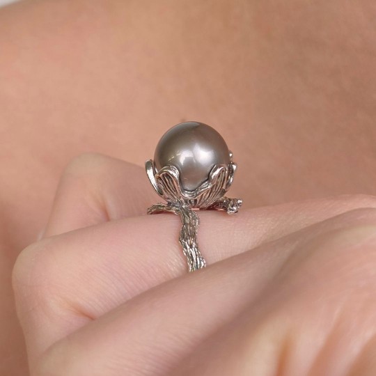 Tahiti pearl ring Ø 11.5 mm