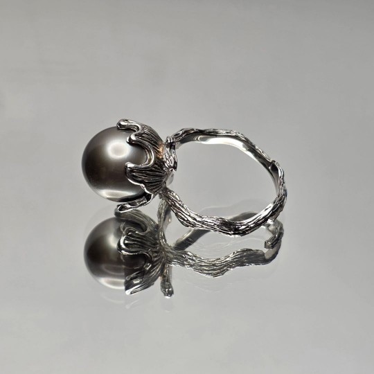 Tahiti pearl ring Ø 11.5 mm