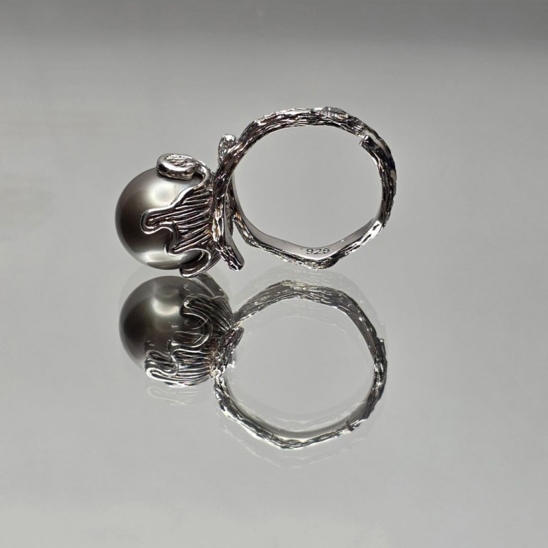 Tahiti pearl ring Ø 11.5 mm