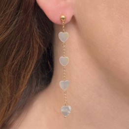 Orecchini di Madreperla a Cuore ø 8 mm