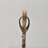 Earrings with Pearl, Ruby and peridot