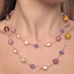 Chanel con Multipietre e Perle Rosa