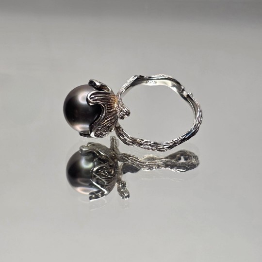 Anello con Perla di Tahiti ø 11 mm