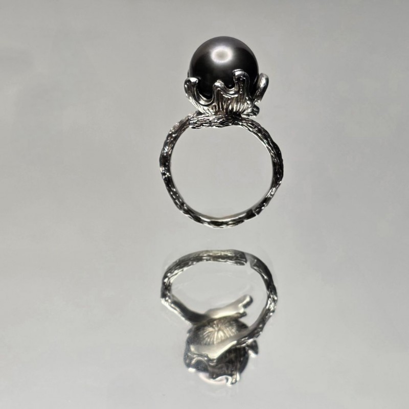 Anello con Perla di Tahiti ø 11 mm